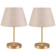 Conjunto de Candeeiros de Mesa – 37 cm de Altura – Cor Creme – 100% PVC com Pés de Metal
