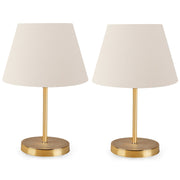 Conjunto de Candeeiros de Mesa – 37 cm – Creme – 100% PVC com Pés de Metal