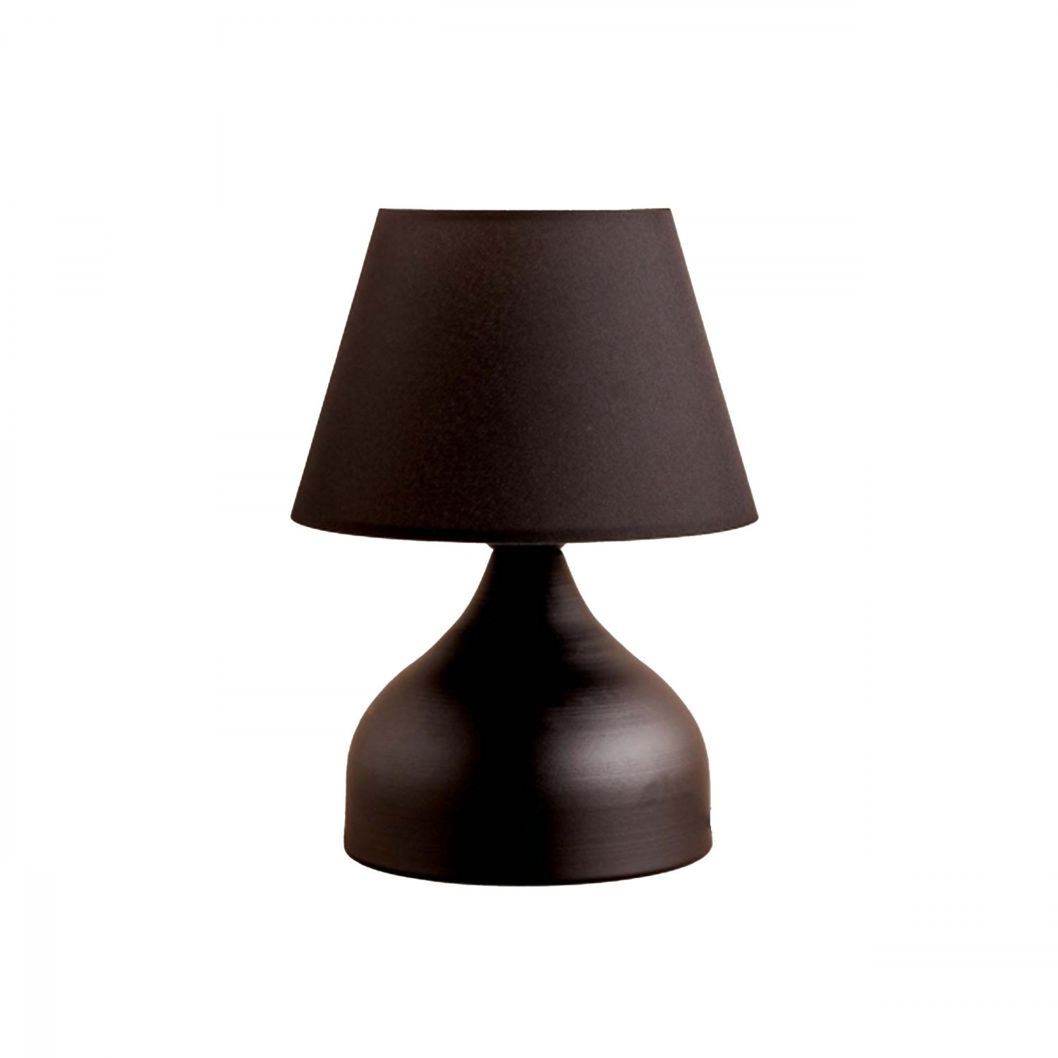 Candeeiro de Mesa – 32 cm – Preto – Tecido e Metal