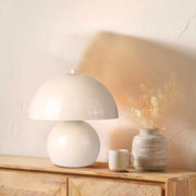Candeeiro de Mesa – Ø23 cm – Creme – Metal