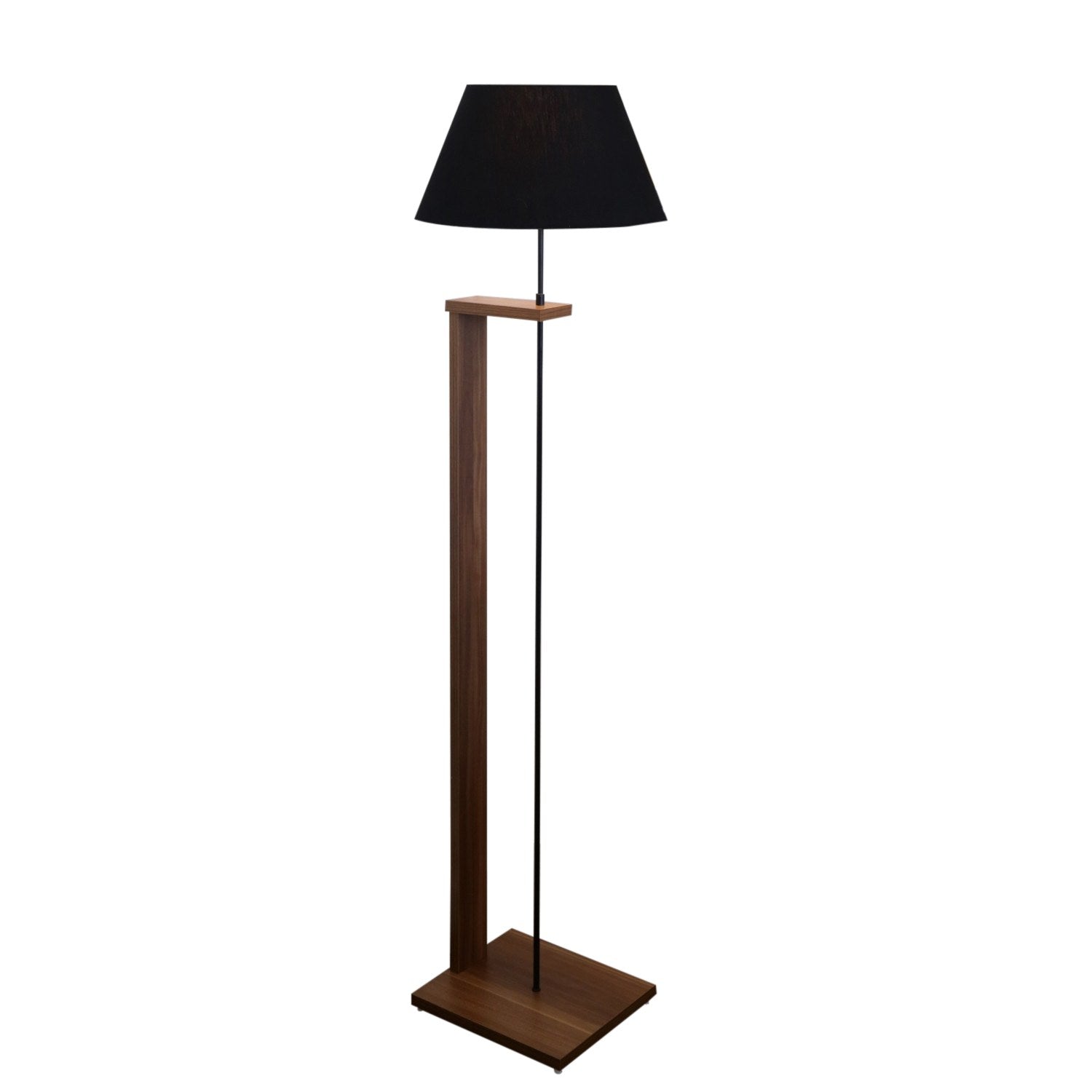 Candeeiro de Pé de Madeira – 150 cm – Preto