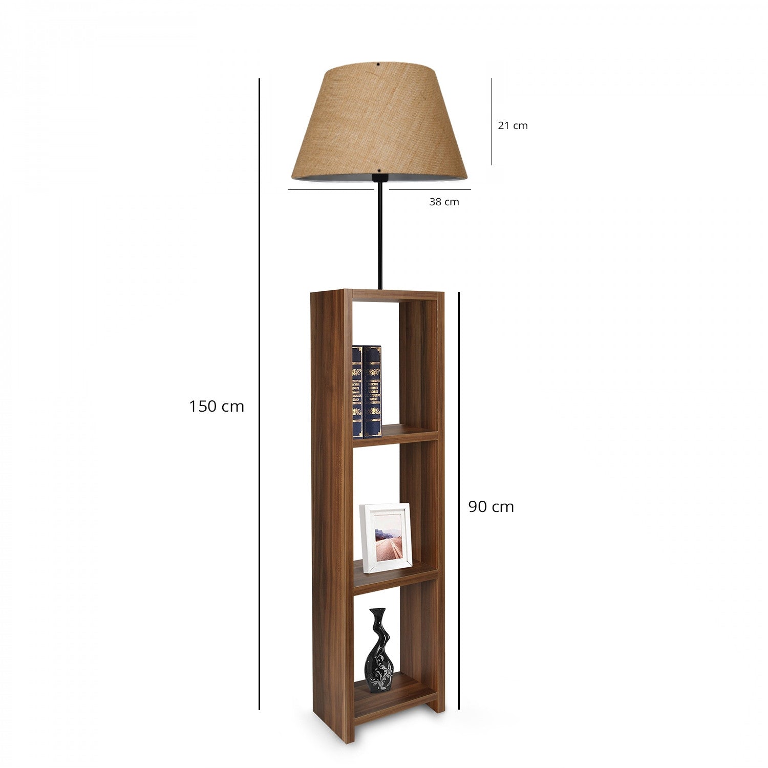 Candeeiro de Pé – 150 cm – Creme – Madeira