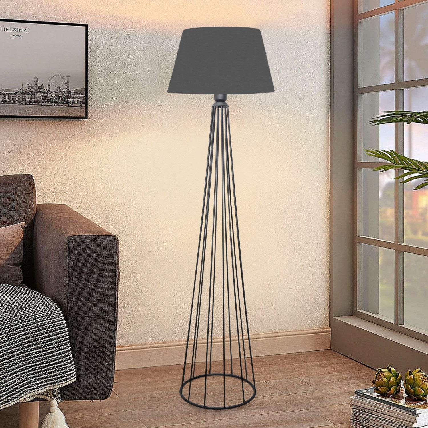 Candeeiro de Pé – 155 cm – Antracite – Metal