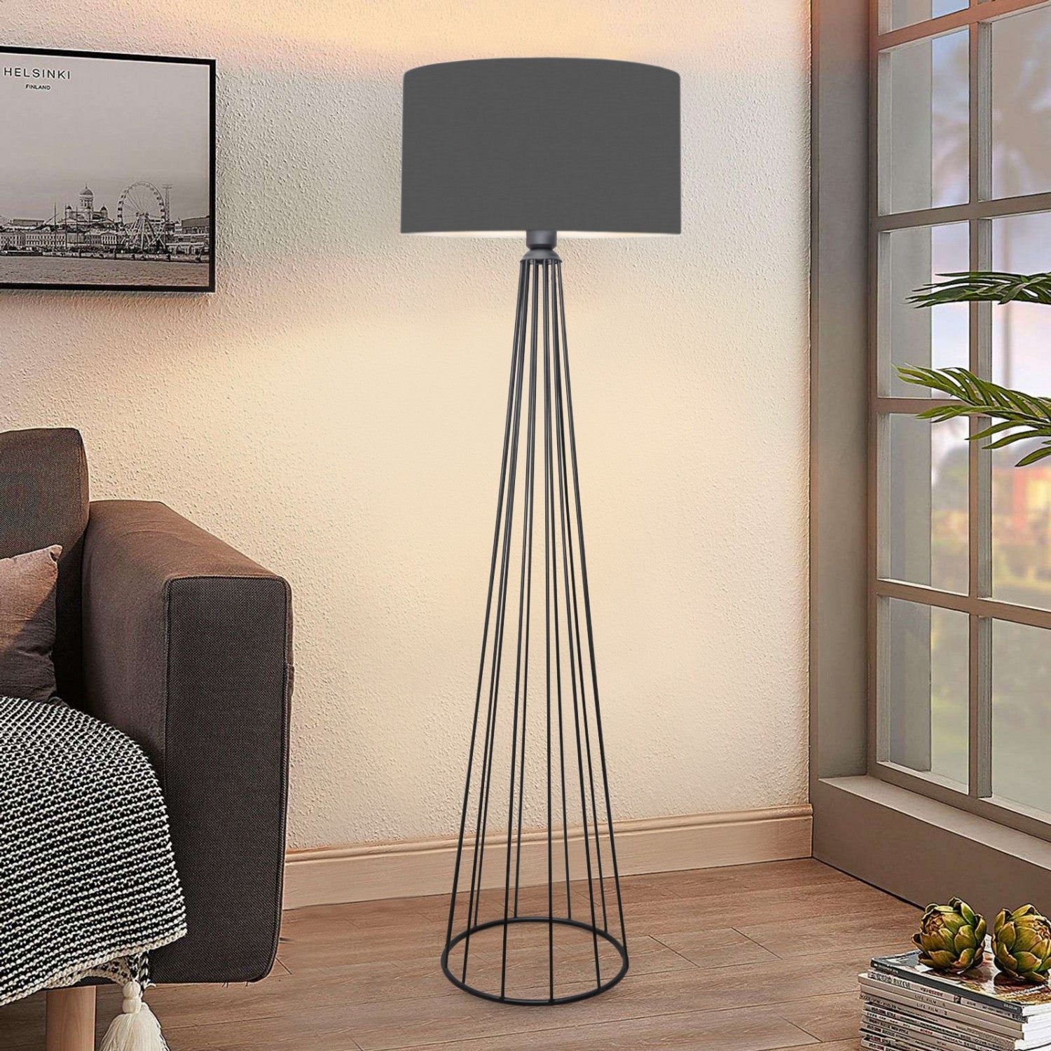 Candeeiro de Pé – 155 cm – Antracite – Metal