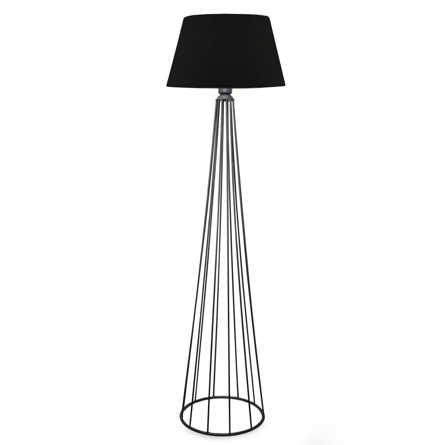 Candeeiro de Pé – 155 cm – Preto – Metal