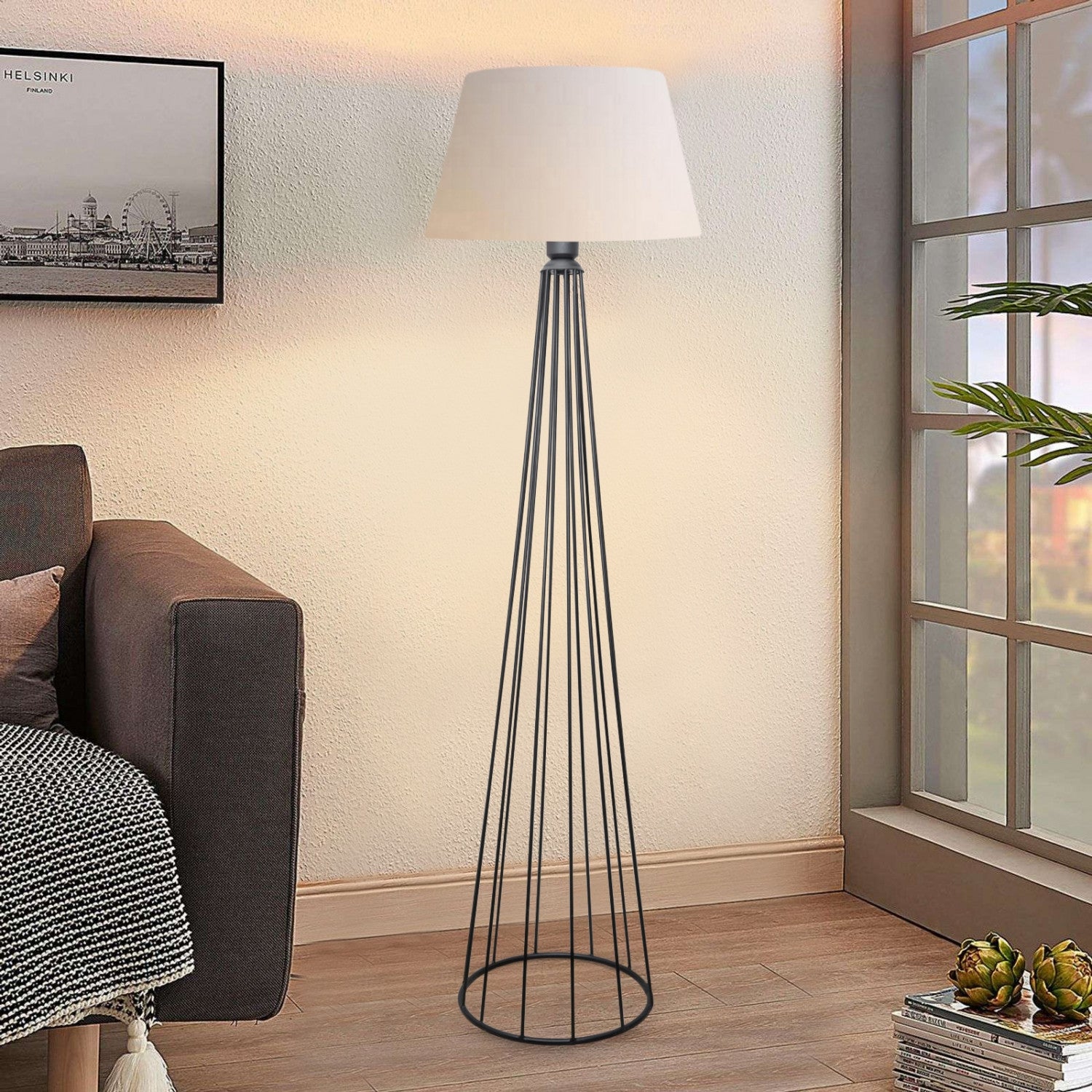 Candeeiro de Pé – 155 cm – Creme – Metal