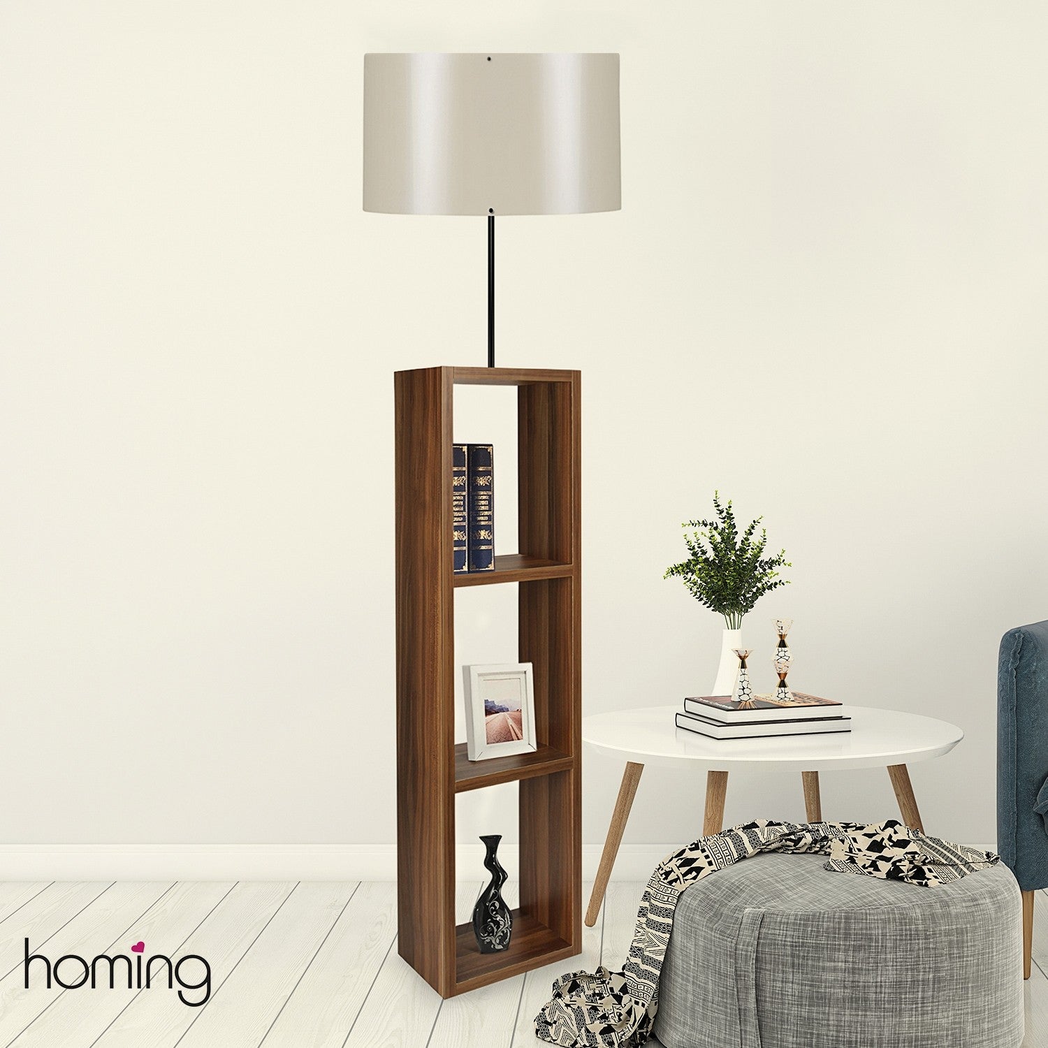 Candeeiro de Pé – 150 cm – creme – 100% MDF