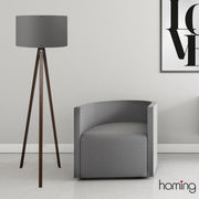 Candeeiro de Pé Escandinavo – 140 cm de altura – Cinza – 100% MDF