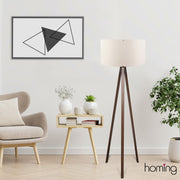 Candeeiro de Pé Escandinavo – 140 cm de Altura – Creme – 100% MDF