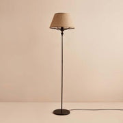 Candeeiro de Pé – 150 cm – Bege e Preto – Estrutura metálica e cúpula de PVC