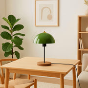 Candeeiro de Mesa – 23 x 12 cm – Verde – Metal e MDF