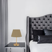 Candeeiro de Mesa – 37 cm – Dourado – PVC e metal