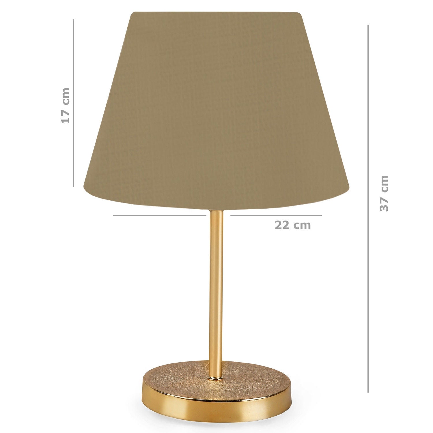 Candeeiro de Mesa – 37 cm – Dourado – PVC e metal