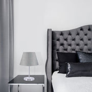 Candeeiro de Mesa – 37 cm – Cinza – PVC e Metal