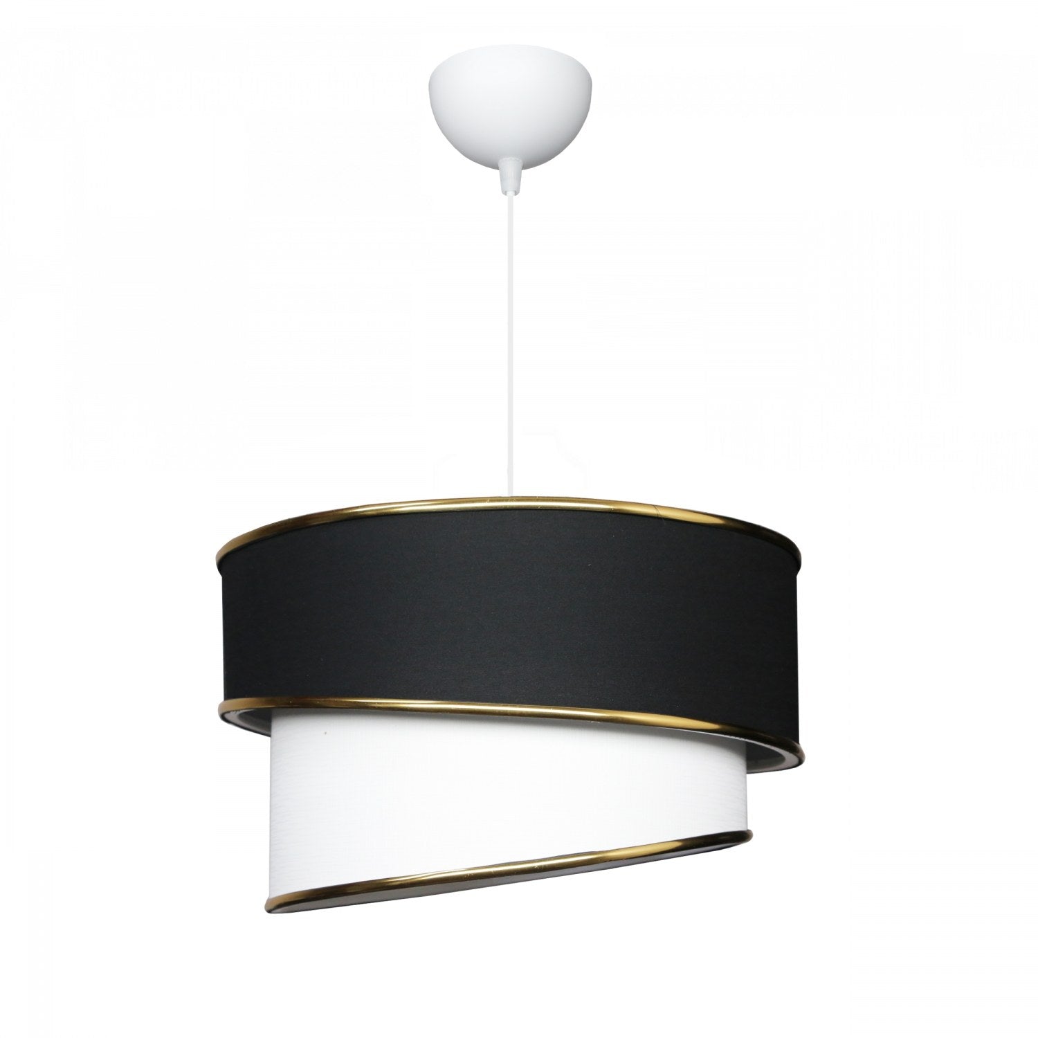 Candeeiro de Teto – 30 cm x 70 cm – Preto – Tecido