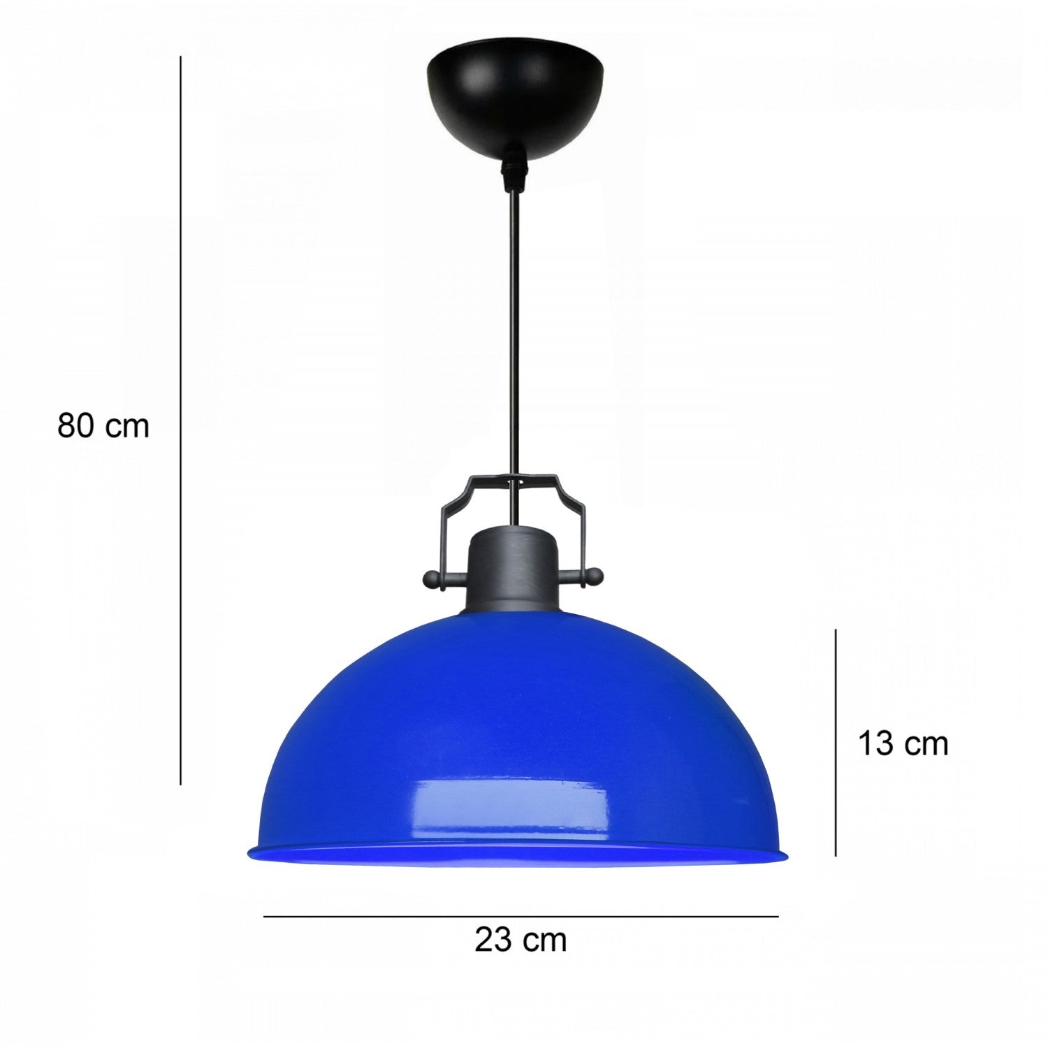 Candeeiro de Teto – 80 cm – Azul – Metal