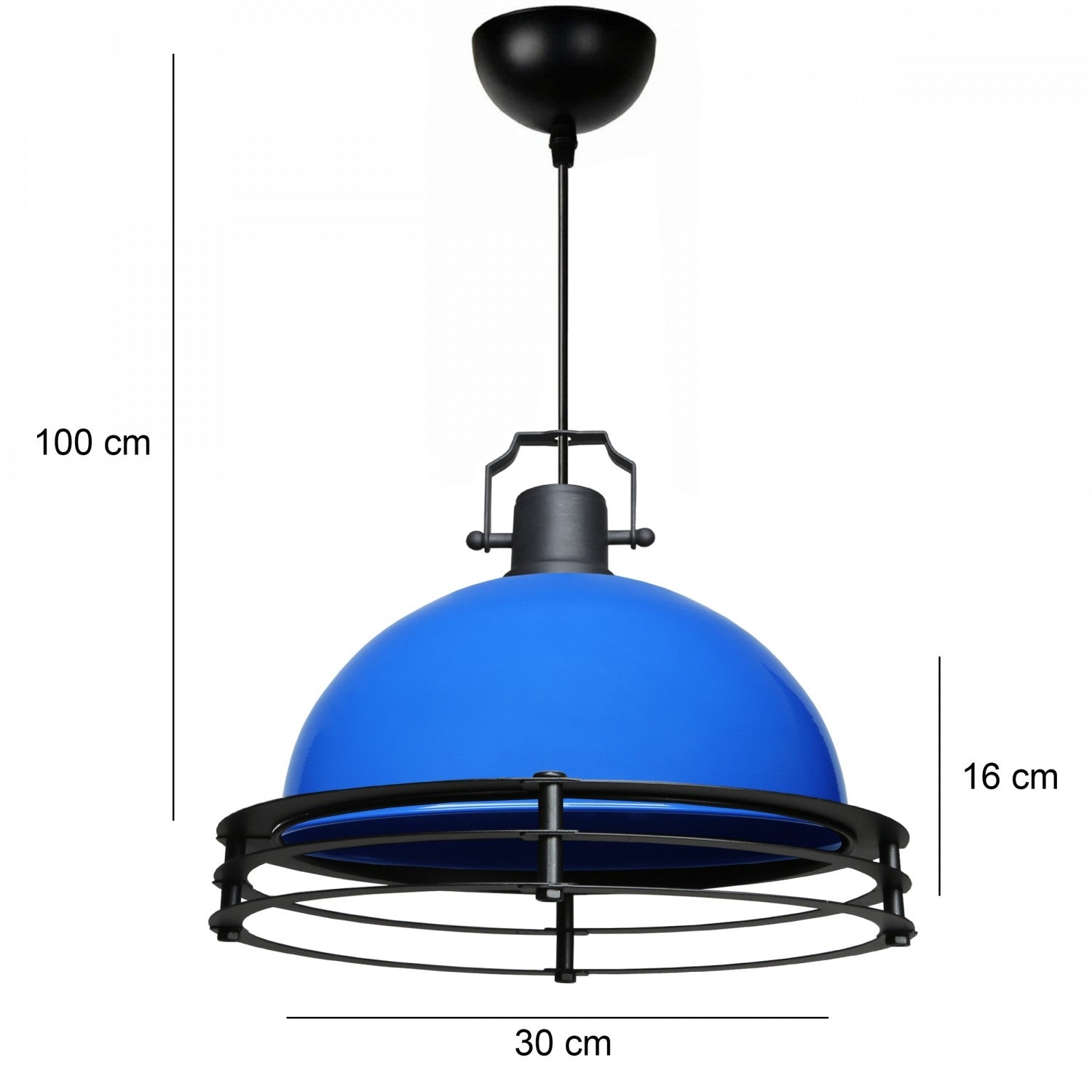 Candeeiro de Teto – 100 cm – Azul – Metal