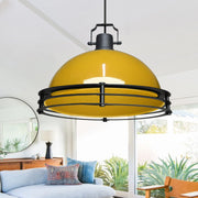 Candeeiro de Teto – 30 cm diâmetro – Amarelo – Metal
