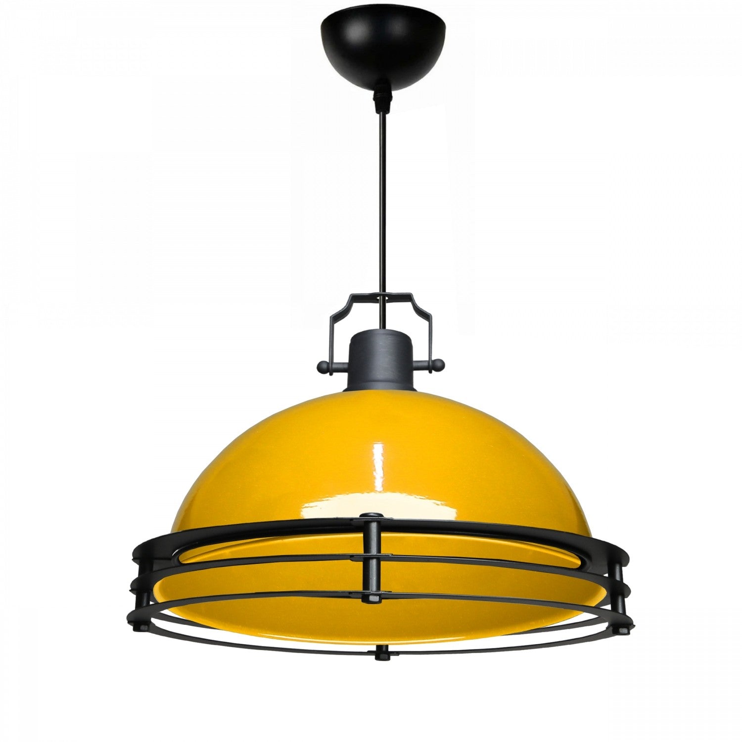 Candeeiro de Teto – 30 cm diâmetro – Amarelo – Metal