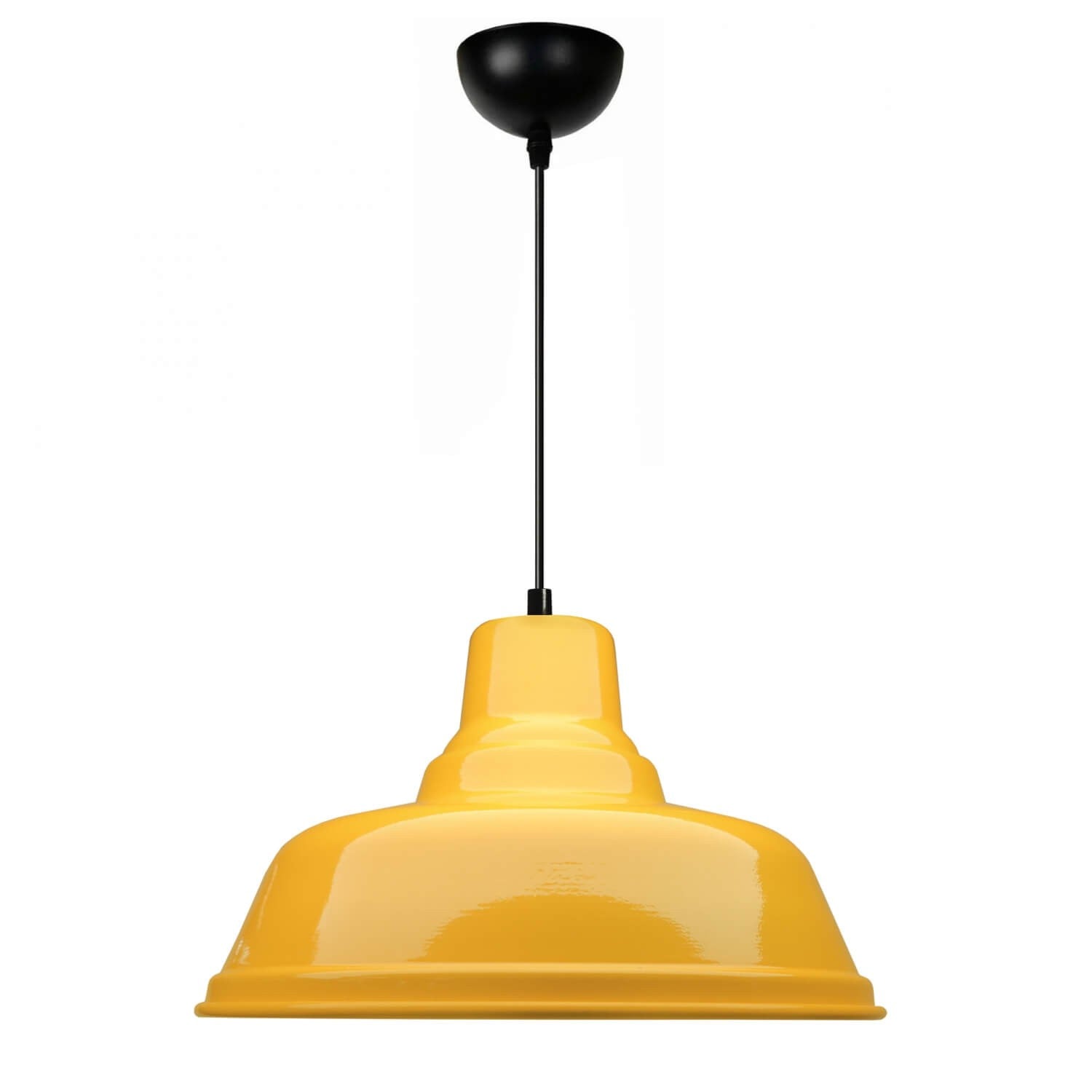 Candeeiro de Teto - 31 cm - Amarelo - Metal