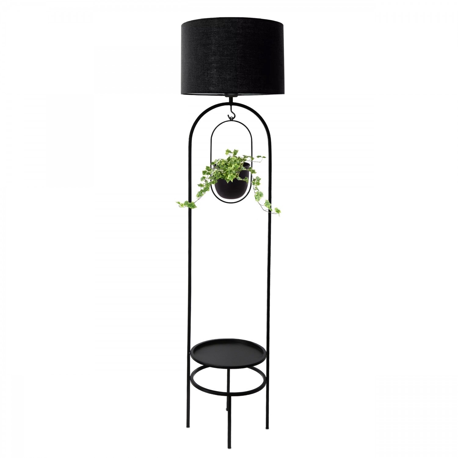 Candeeiro de Pé – 145 cm – Preto – Metal