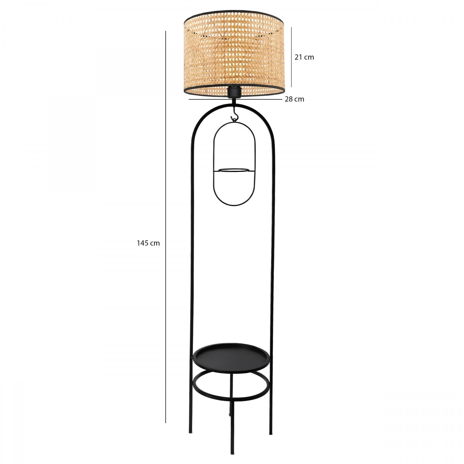 Candeeiro de Pé em Rotim – 145 cm – Rattan – Rotim