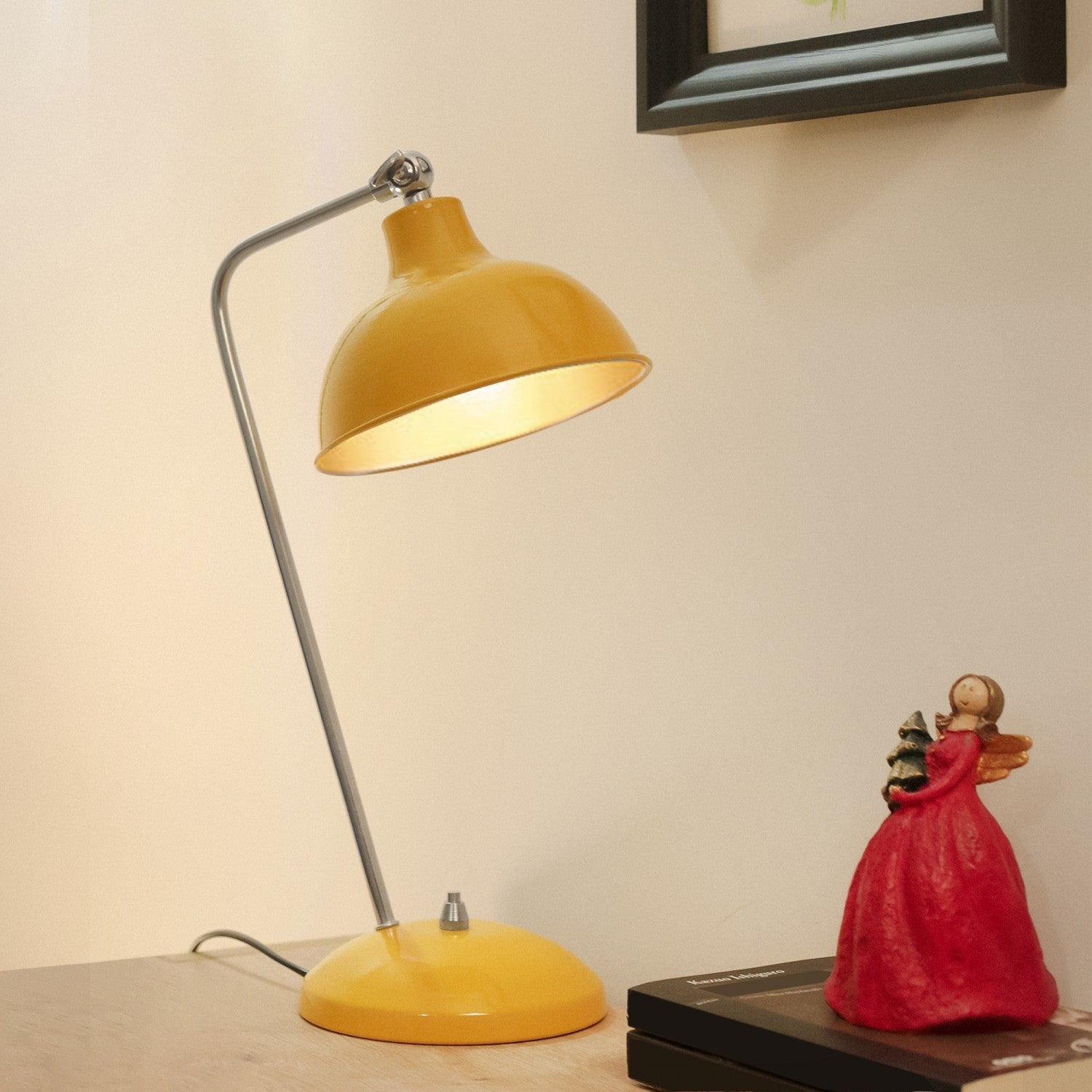 Candeeiro de Mesa – 40 cm – Mostarda – Metal