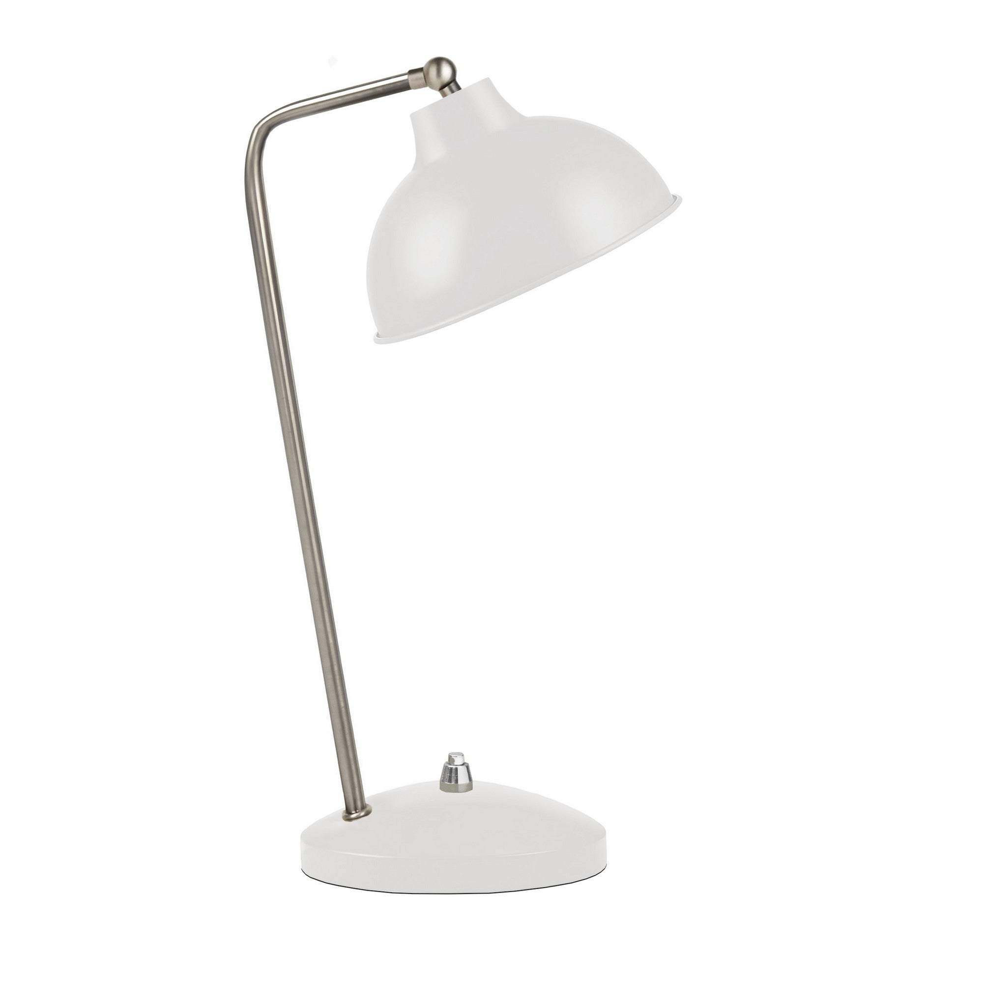 Candeeiro de Mesa de Corpo Metálico – 40 cm – Branco