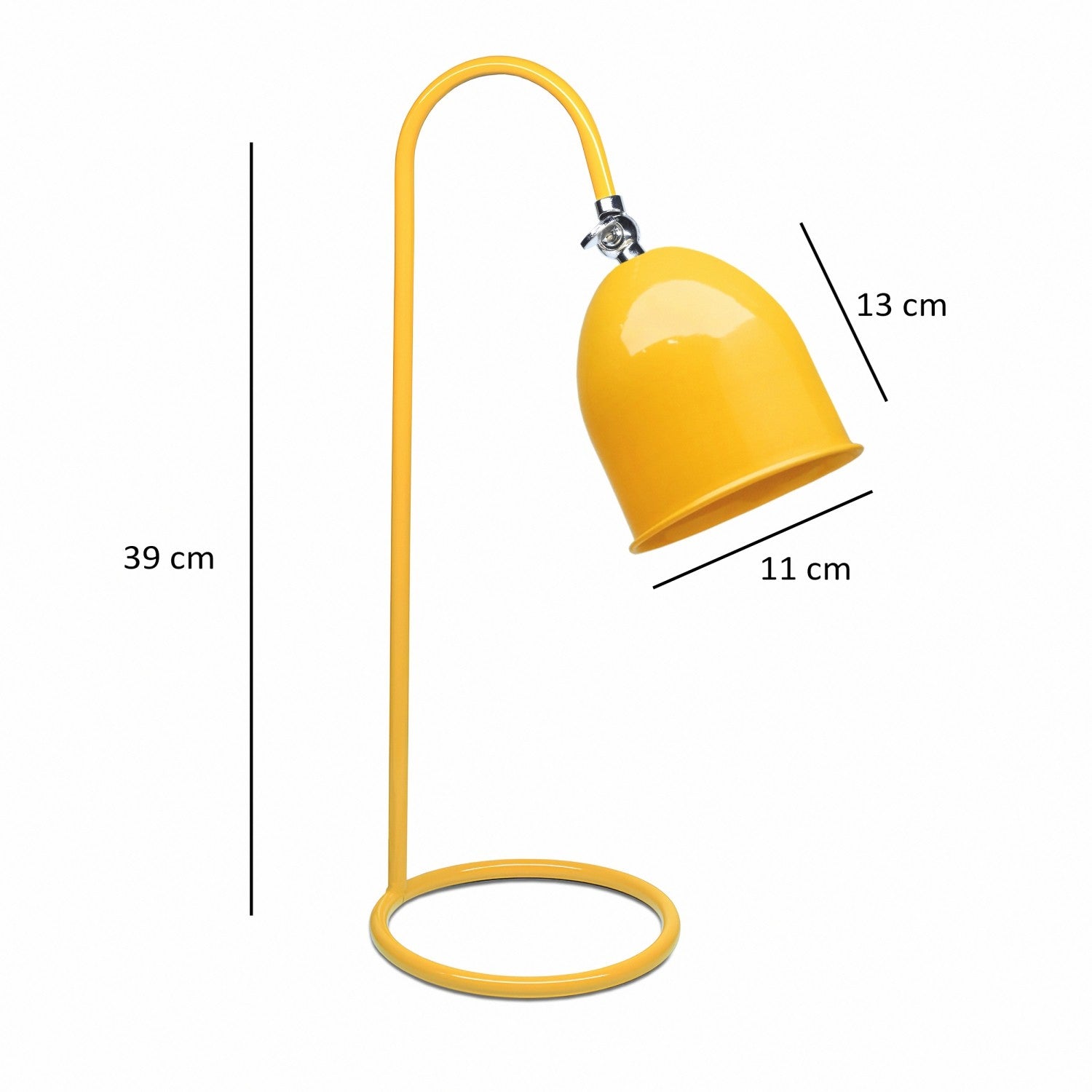 Candeeiro de Mesa – 39 cm – Mostarda – Metal