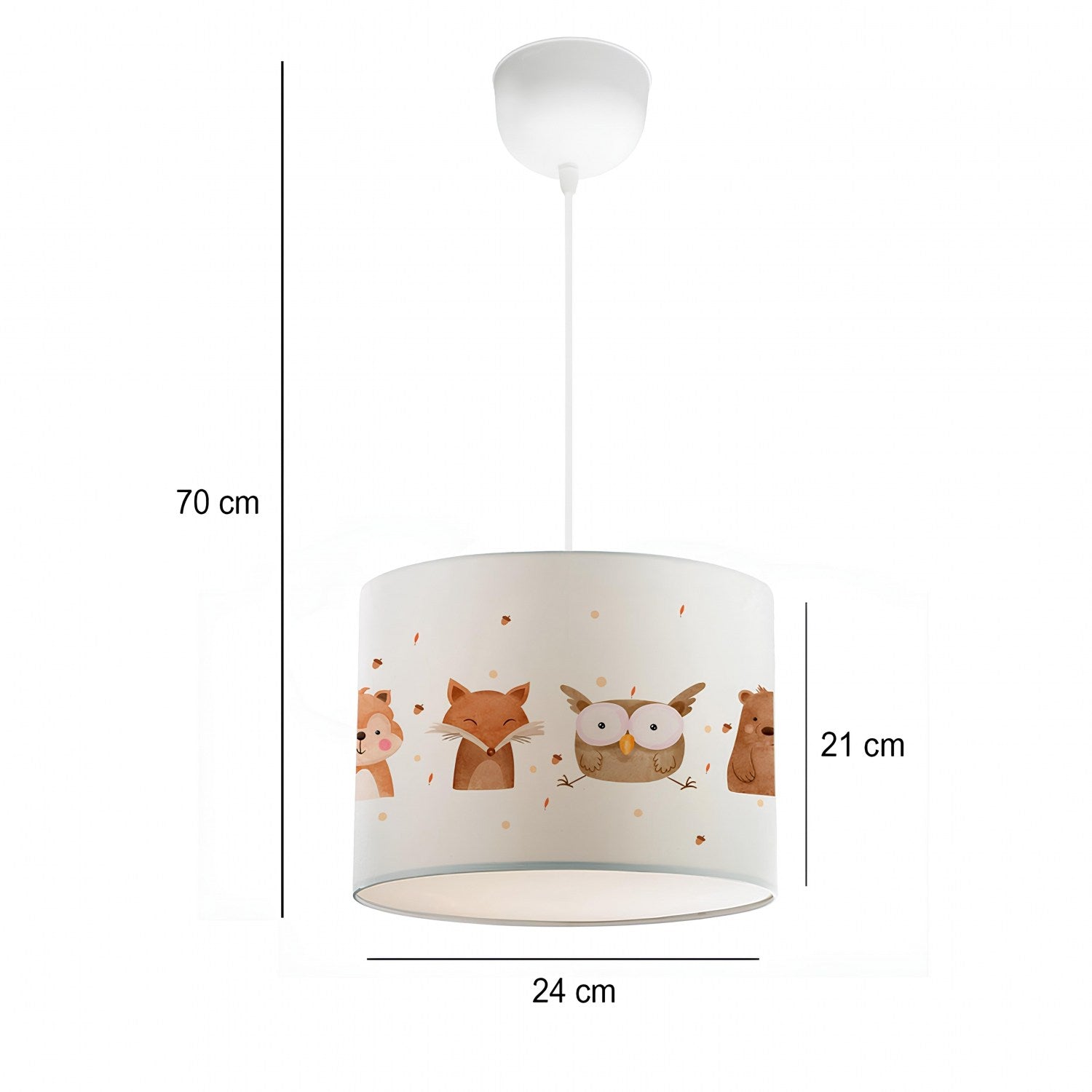 Candeeiro de Teto – 70 cm – Multicolorido – Tecido