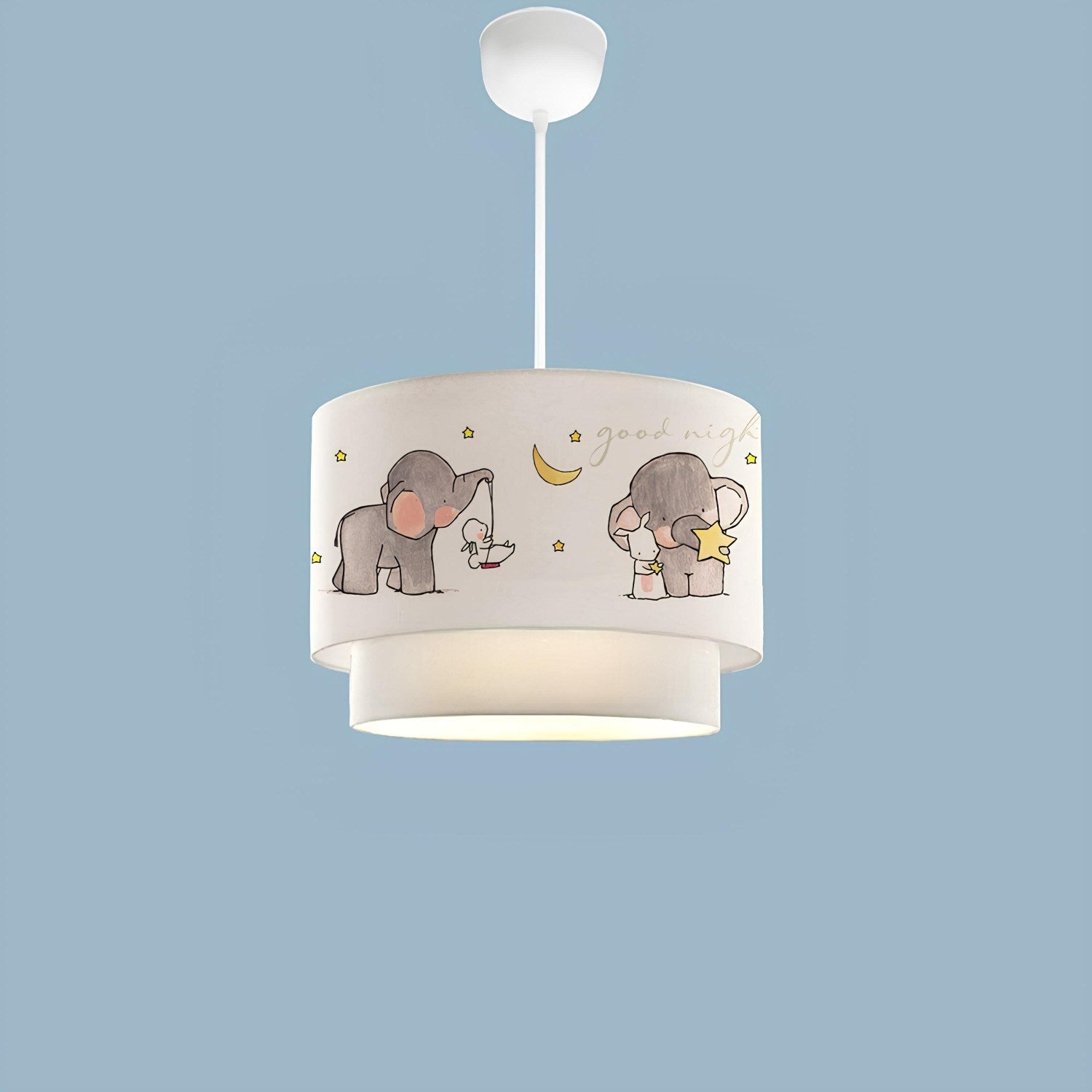 Candeeiro de Teto – 70 cm – Multicolorido – Tecido