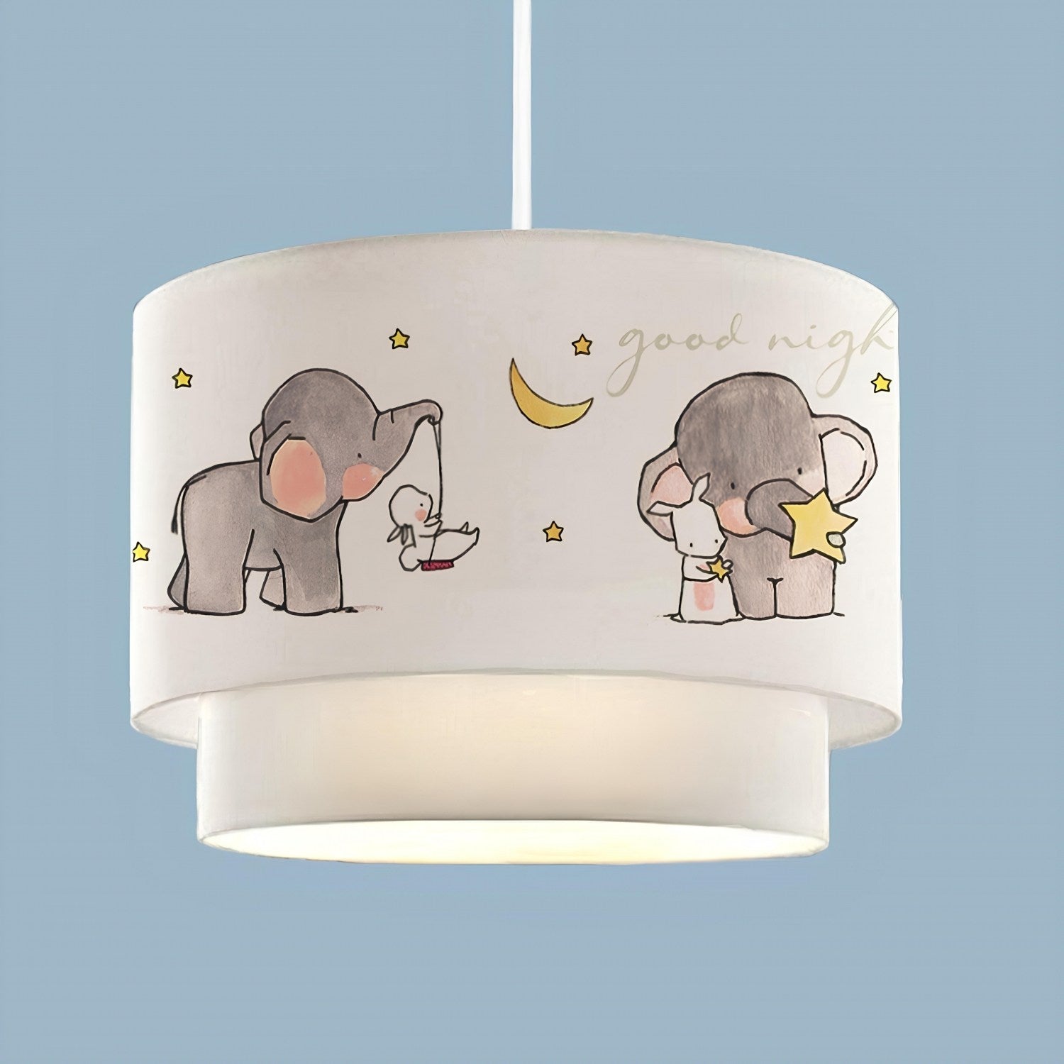 Candeeiro de Teto – 70 cm – Multicolorido – Tecido