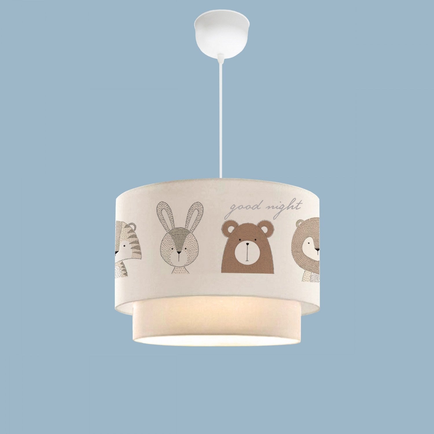 Candeeiro de Teto – 70 cm – Multicolorido – Tecido