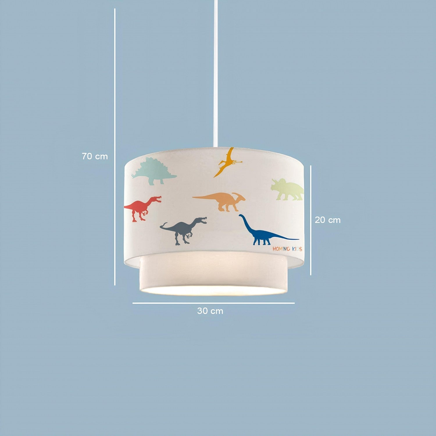 Candeeiro de Teto – 70 cm – Multicolorido – Tecido