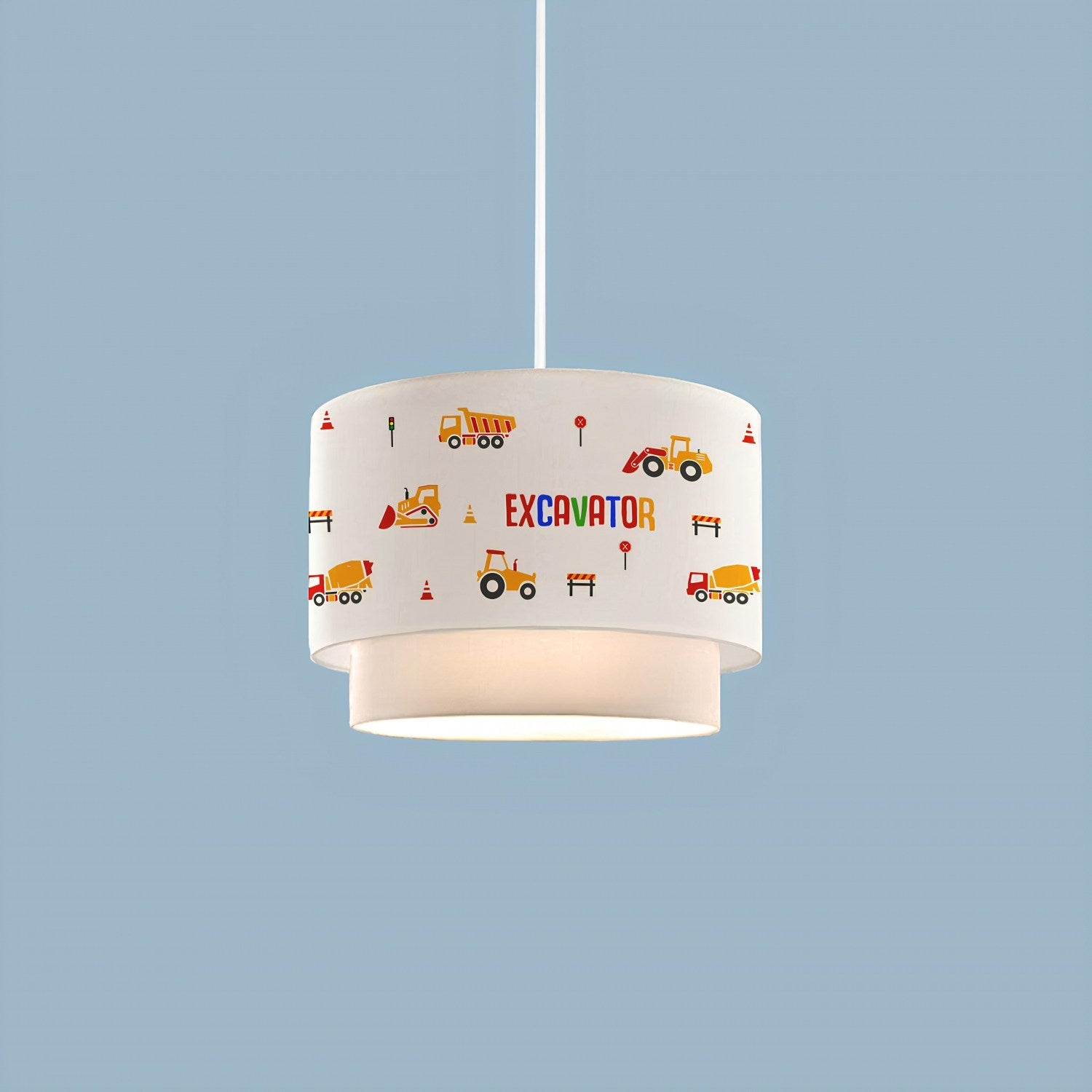 Candeeiro de Teto – 70 cm – Multicolorido – Tecido