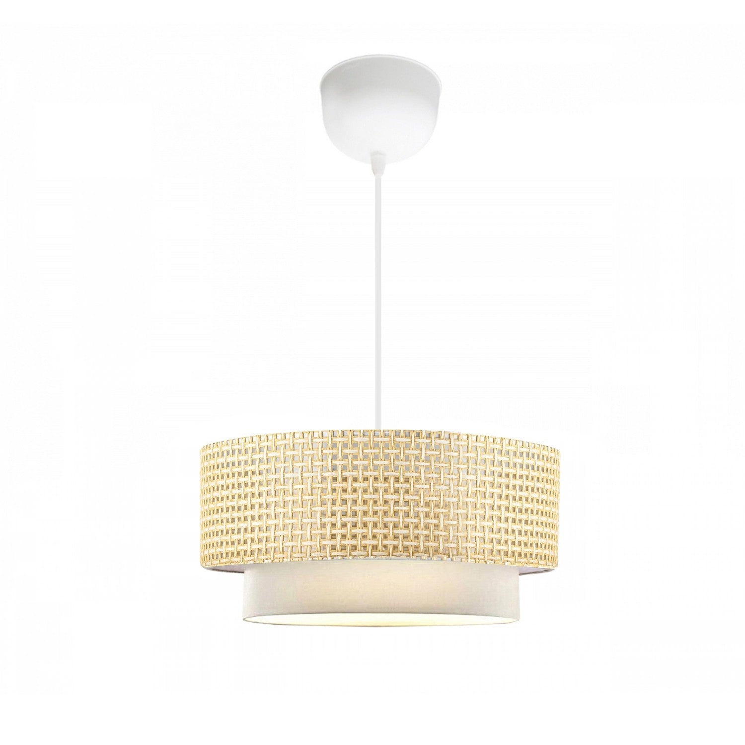 Candeeiro de Teto – 70 cm – Bege – Vime