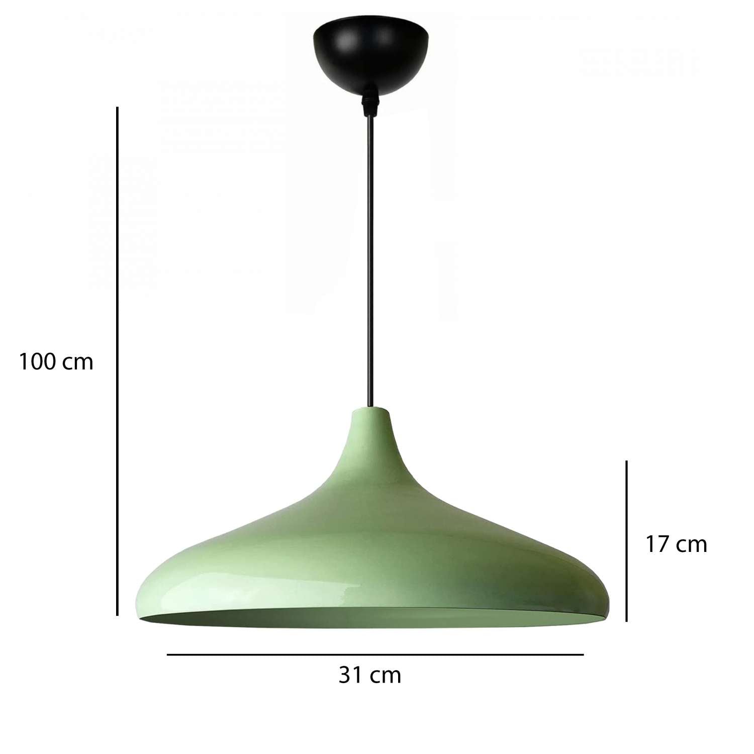 Candeeiro de Teto – Ø36 cm – Menta – Metal