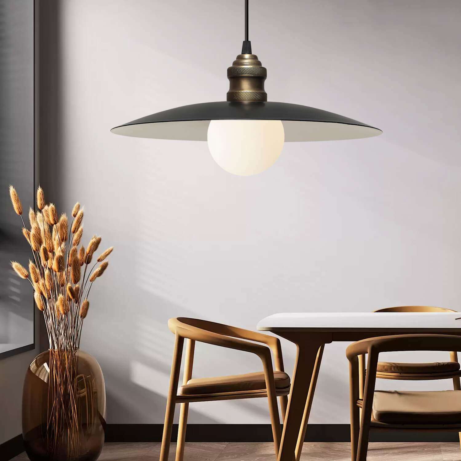 Candeeiro de Teto – 100 cm – Preto – Metal