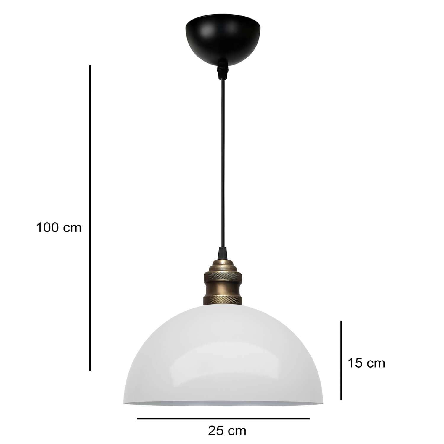Candeeiro de Teto – 120 cm – Branco – Metal