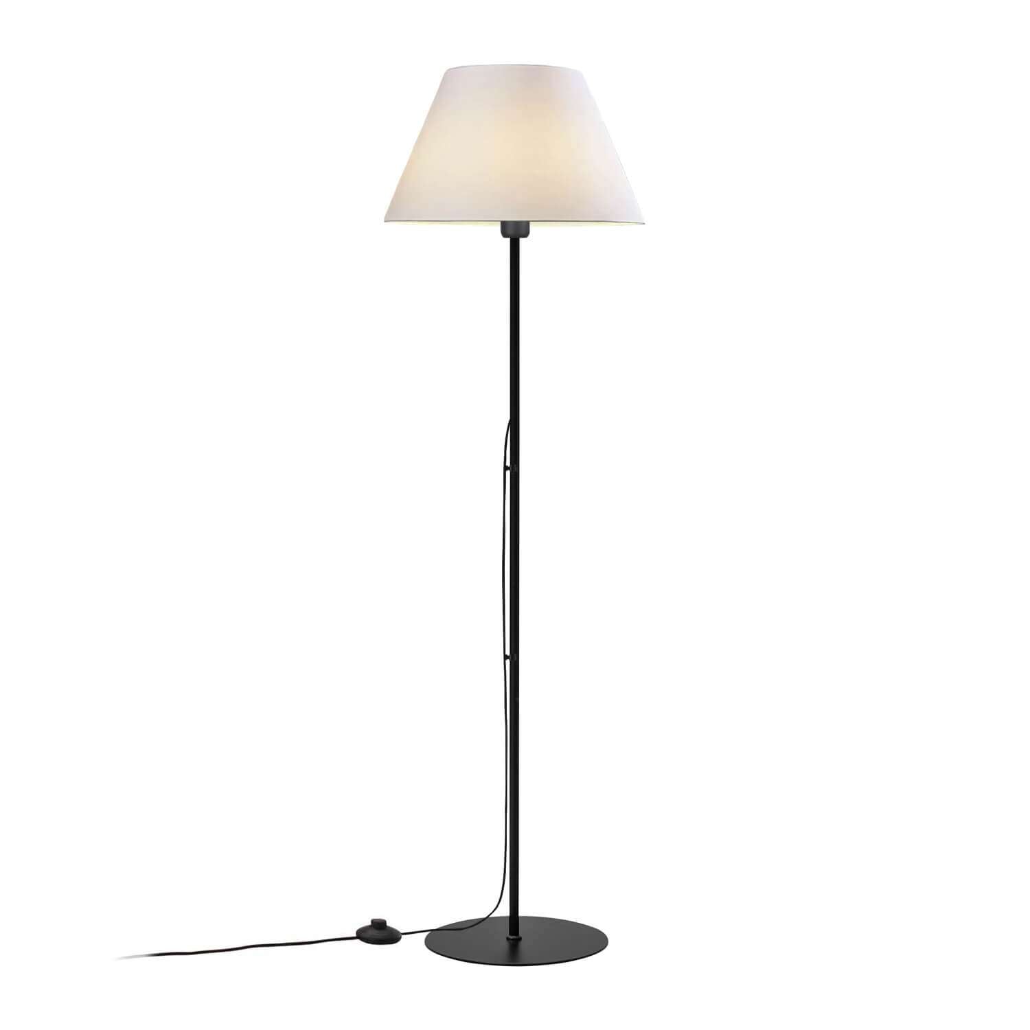 Candeeiro de Pé – 152 cm – Creme – Metálico e PVC