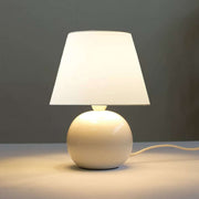 Candeeiro de Mesa – 22 x 22 x 30 cm – Creme – Metálico e PVC