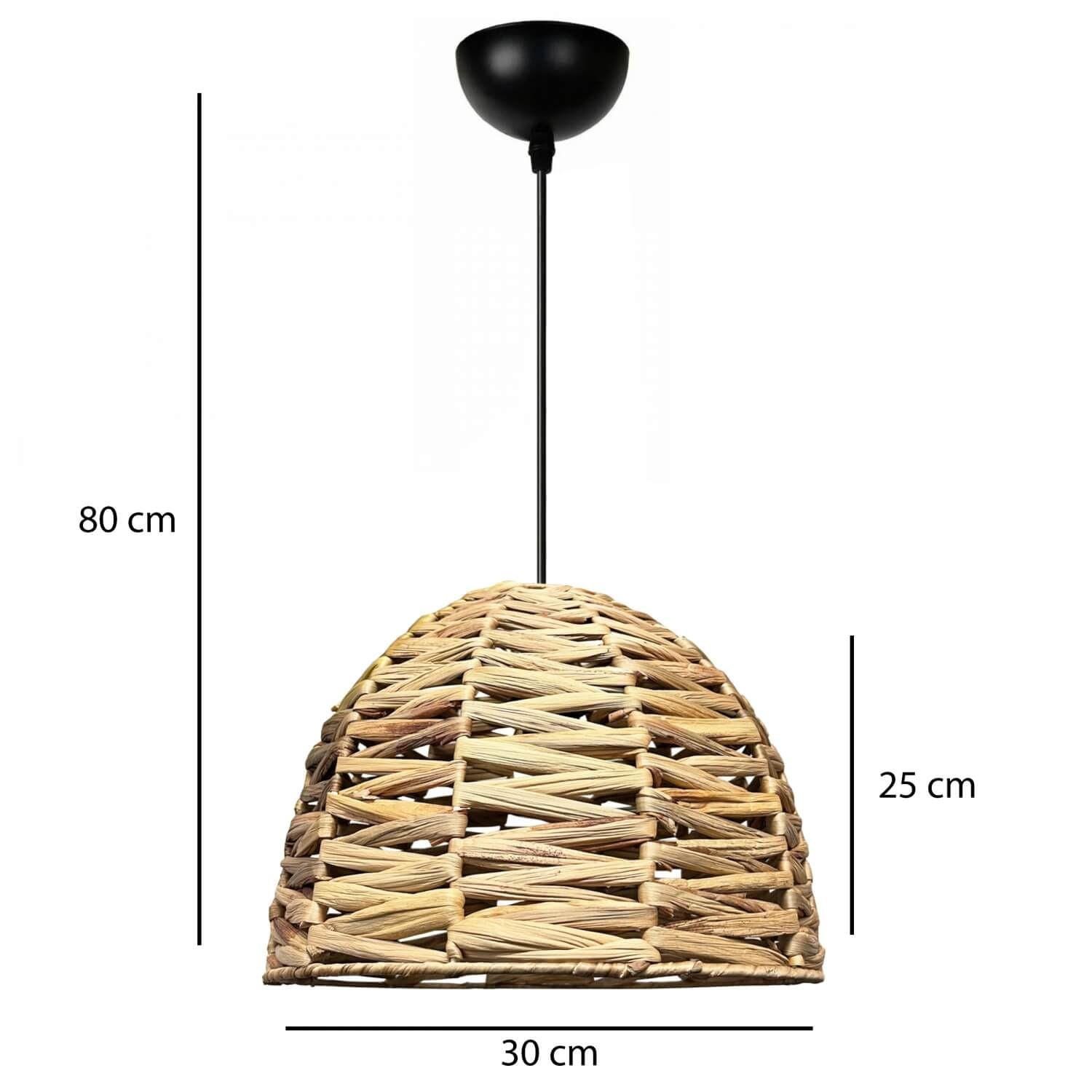 Candeeiro de Teto – Ø30 h:25 cm – Cor natural – Metálico