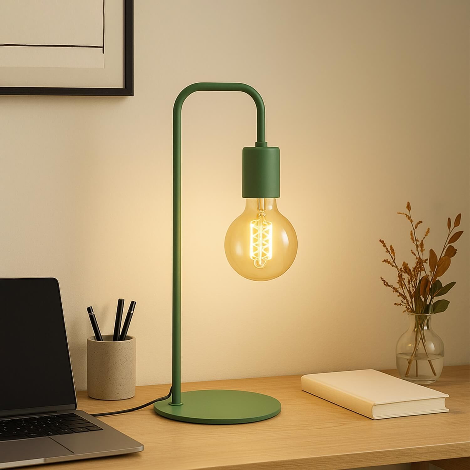 Candeeiro de Mesa – 40 cm – Menta – Metal e PVC