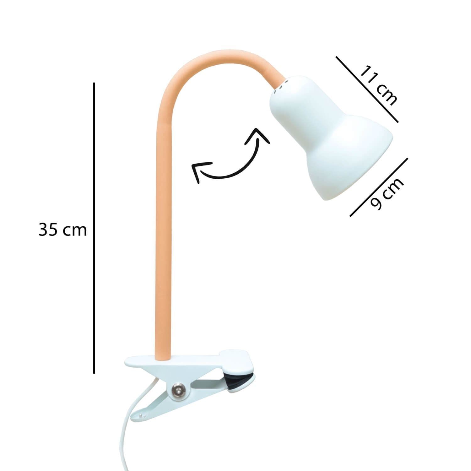 Candeeiro de Mesa – Ø9 h:11 cm – Rosa Claro – Silicone com tampa de metal