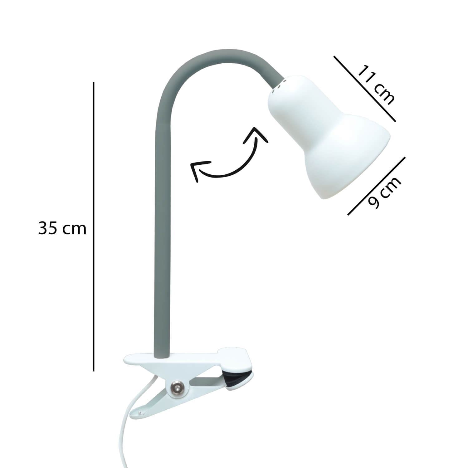Candeeiro de Mesa – 35 cm – Cinza – Silicone e Metal