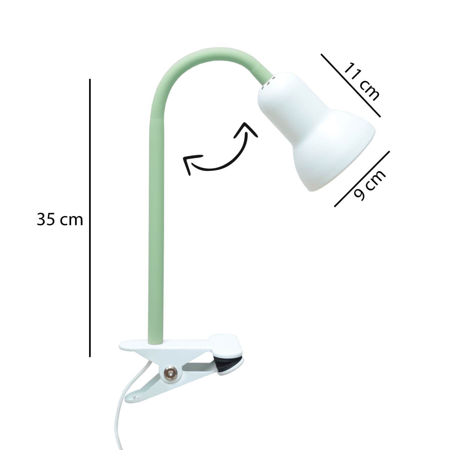 Candeeiro de Mesa – Ø9 h:11 cm – Verde-Menta – Silicone e Metal