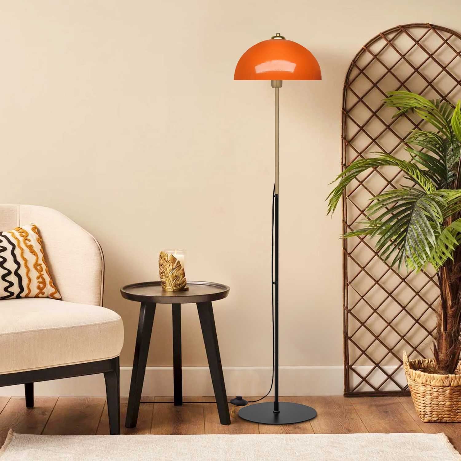 Candeeiro de Pé – 147 cm – Laranja – Metal