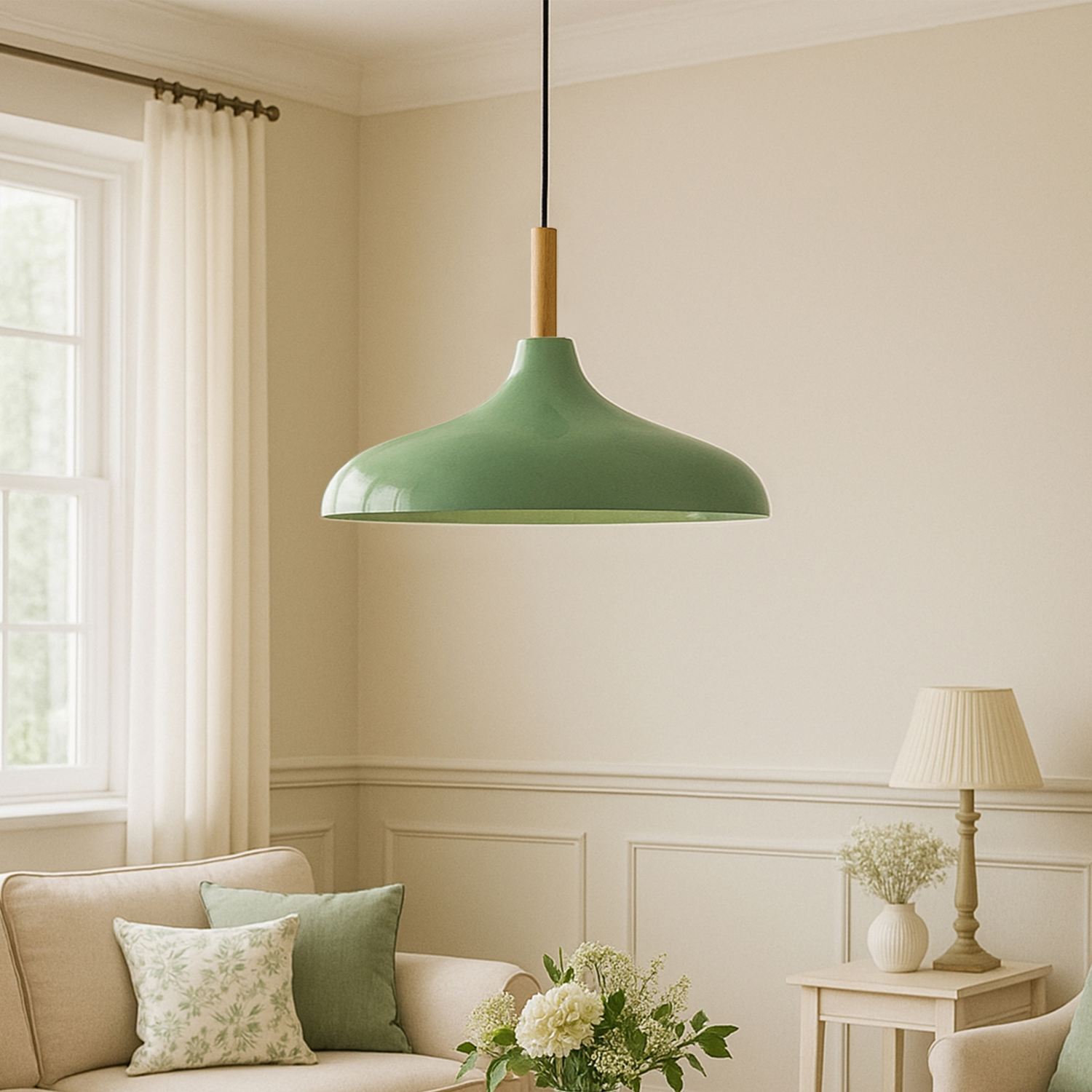 Candeeiro de Teto – 31 cm – Menta – Metal