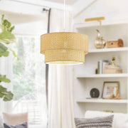 Candeeiro de Teto – 35-70 cm – Bege e Branco – Plástico