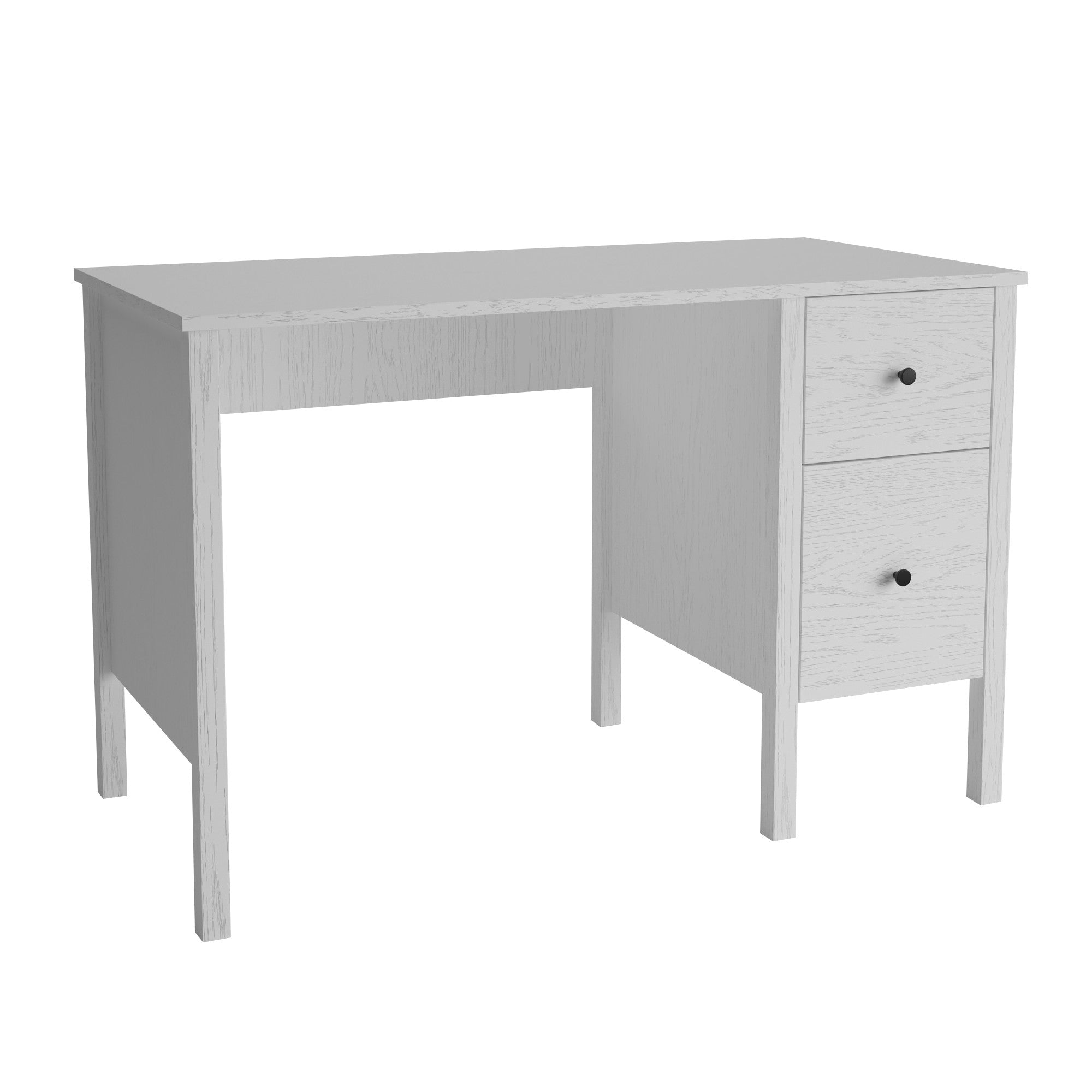 Secretária de Estudo – 120 cm x 75 cm x 60 cm – Branco e Madeira – MDF e Chipboard